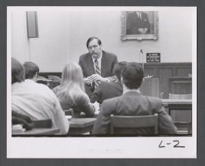 Law School - One of Ralph Nader's lawyers speaking at Law Day 1970