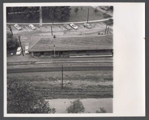 Aerial campus photographs - Emory University train station