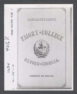 Library Special Collections - Catalog for Emory College cover for 1881-1882