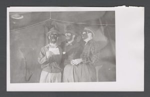 Inter-fraternity and sorority activities - Sigma Chi students in blackface singing