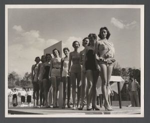 Inter-fraternity and sorority activities - Alpha Tau Omicron sweepstakes beauty contestants