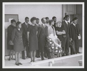 Martin Luther King Jr. memorial, 1968 - Group of people standing