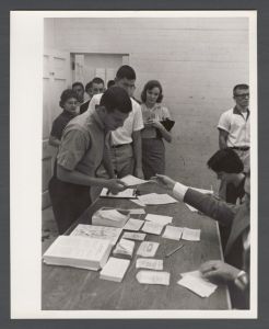 Registration - Handing out information to students
