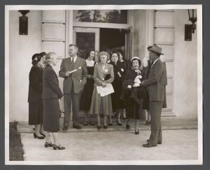 Parent's Day, 1940s-1950s - Campus tour, by Wesley hall