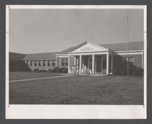 Department of Physical Medicine, 1940s-1950s - Nurses walking out of Tanner memorial hospital
