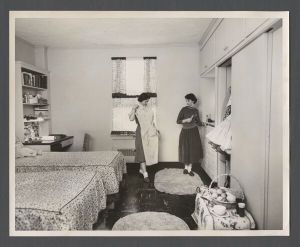 School of Nursing - Student nurses in dorm room located in Harris Hall