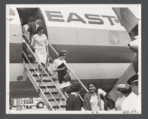 School of Nursing - International student nurses departing from an Eastern Airlines flight