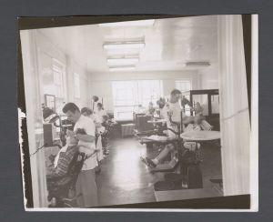 School of Dentistry, 1950s - Students in dental clinic