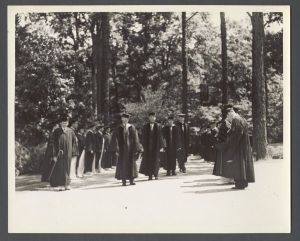Commencement, pre-1940 - Faculty leading graduation procession