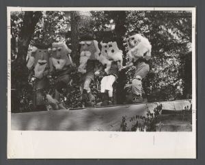 Students, groups, 1970s - Students dancing in costumes