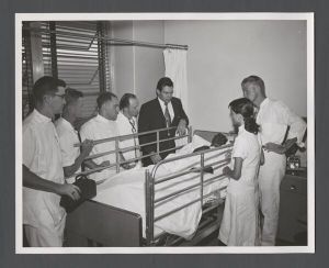 School of Medicine - Students observe patient in bed
