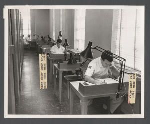 School of Medicine - Students studying at desks