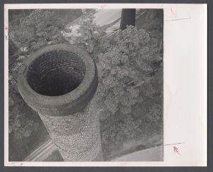 Aerial campus photographs - Stack of boiler house