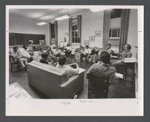Students, groups, 1970s - Graduate school student council meeting