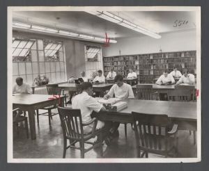 School of Dentistry, 1950s - Newly renovated dental school library