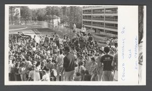Inter-fraternity and sorority activities - Students watch skits