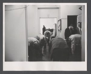 Emory television's first broadcast, 1957 - Doctors doing yoga