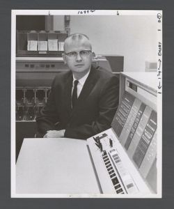 Business School - Ronald Jensen at computer