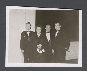 Identified Speakers and Entertainers - Ted Freedman, Madame Frances Perkins, Dean Henry B. Trimble, and John A. Griffin
