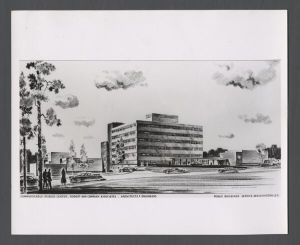 School of Medicine - Sketch of Communicable Diseases Center building