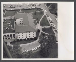 Aerial campus photographs - Alumni Memorial building