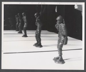 Candid campus photographs with unidentified individuals - Toy soldiers