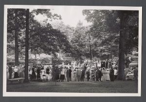 Beginning and End of the Year Receptions - Lawn party at President's house for graduates