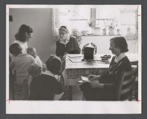 Department of Physical Medicine, 1940s-1950s - Nurses with mother and children