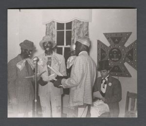Inter-fraternity and sorority activities - Students in blackface at Alpha Tau Omega house