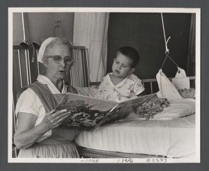 Egleston Children's Hospital (Pediatric Teaching Affiliate) - Mrs. Blake Van Leer reads to Michael Deans