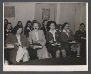 Students, groups, 1940s-1950s - Students in classroom