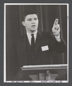 Debate Team - Bob Walter, a Dartmouth College student, debating against Georgetown