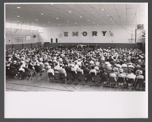 Commencement, 1960s - Attorney Morris Abram gives the commencement address