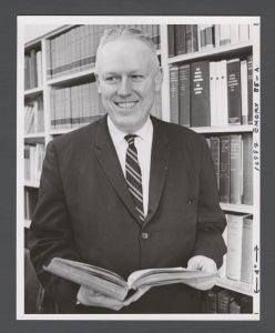 School of Theology - Dean William Cannon in the library