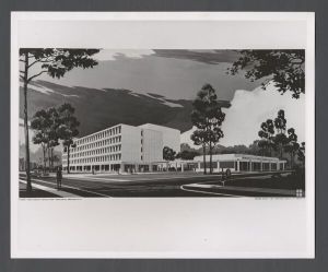 School of Dentistry, 1950s - Architectural rendering of dental school building