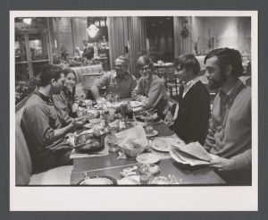 Students, groups, 1970s - Students eating out at restaurant