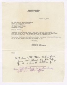 Emory fires and floods - Letter mentioning Phi Delta Theta house fire