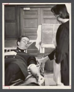 Health and Science Fair - "Dracula" giving blood