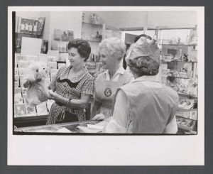 Faculty and staff, groups - Women purchasing items at the Emory University Hospital gift shop