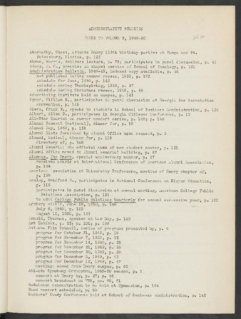 Administrative Bulletin, 1949-1950_Index