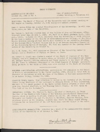 Administrative Bulletin, 1948-10-22