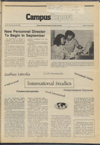 Campus report, 1979-07-23