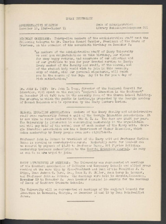 Administrative Bulletin, 1948-12-10