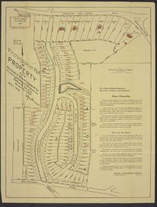 Real estate map for the Massell Development Co. provisional plan for Land Lots 238 and 245, 15th District, DeKalb County, Georgia