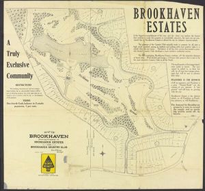 Real estate map of Brookhaven Estates and Brookhaven Country Club, DeKalb County, Georgia