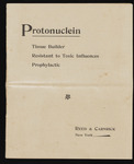 Pharmaceutical advertisements for Protonuclein and Elixir Iodo Bromide of Calcium Compound