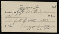 Receipts from John Hill Watkins medical practice