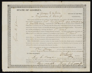 Military commission for Benjamin J. Camp as 1st lieutenant "to serve for three months, in removing the Cherokee Indians, and defending the people of the St