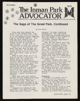 Inman Park Advocator (Atlanta, Georgia), December 1979