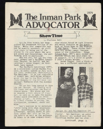 Inman Park Advocator (Atlanta, Georgia), November 1979